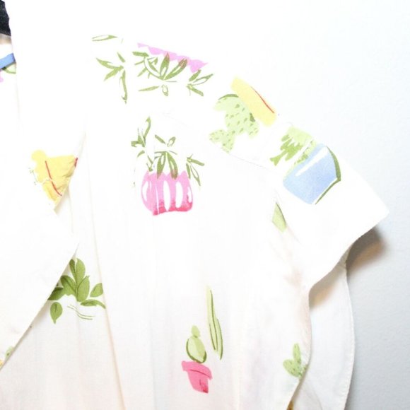 Anthro Maeve Cactus Plant Raffine Blouse H10785 - Picture 6 of 12